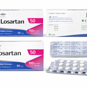 Losartan 50mg – Blood Pressure & Kidney Protection